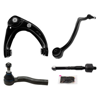 TRQ® - Front Driver Side Lower and Upper Control Arm with Ball Joint and Tie Rod End Kit