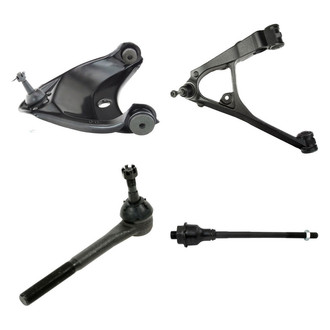 TRQ® - Front Driver Side Lower and Upper Control Arm with Ball Joint and Tie Rod End Kit