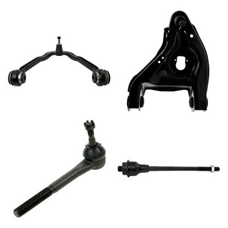 TRQ® - Front Driver Side Lower and Upper Control Arm with Ball Joint and Tie Rod End Kit