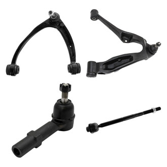 TRQ® - Front Driver Side Lower and Upper Control Arm with Ball Joint and Tie Rod End Kit