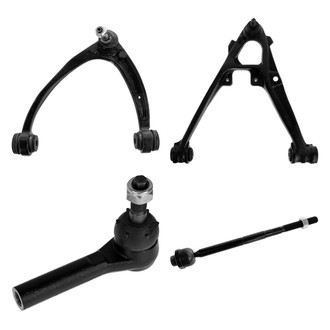 TRQ® - Front Driver Side Lower and Upper Control Arm with Ball Joint and Tie Rod End Kit