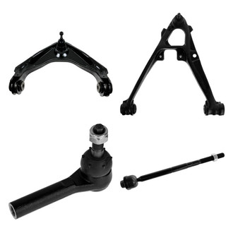 TRQ® - Front Driver Side Lower and Upper Control Arm with Ball Joint and Tie Rod End Kit