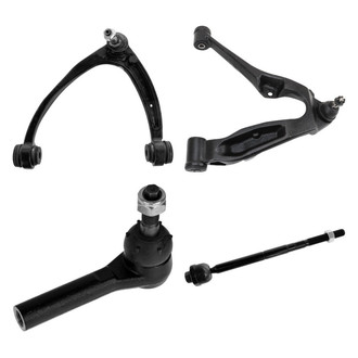 TRQ® - Front Driver Side Lower and Upper Control Arm with Ball Joint and Tie Rod End Kit