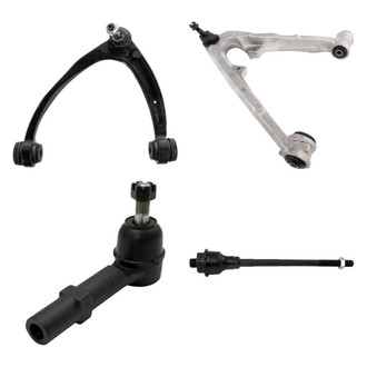 TRQ® - Front Driver Side Lower and Upper Control Arm with Ball Joint and Tie Rod End Kit