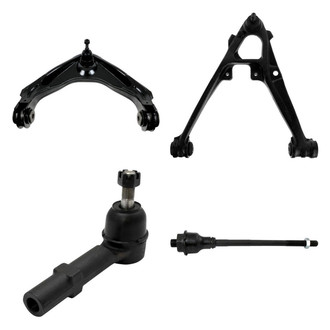 TRQ® - Front Driver Side Lower and Upper Control Arm with Ball Joint and Tie Rod End Kit