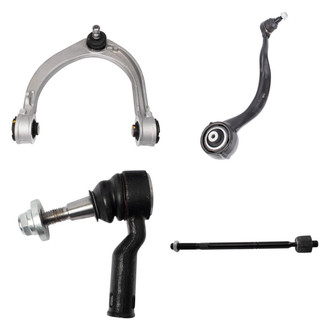 TRQ® - Front Driver Side Lower and Upper Control Arm with Ball Joint and Tie Rod End Kit