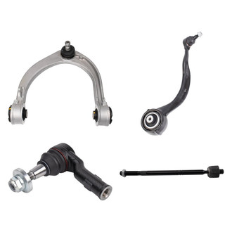 TRQ® - Front Driver Side Lower and Upper Control Arm with Ball Joint and Tie Rod End Kit