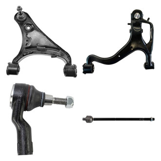 TRQ® - Front Driver Side Lower and Upper Control Arm with Ball Joint and Tie Rod End Kit