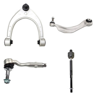 TRQ® - Front Driver Side Lower and Upper Control Arm with Ball Joint and Tie Rod End Kit