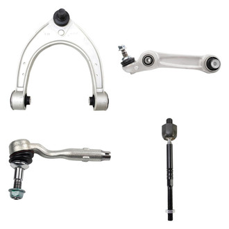 TRQ® - Front Driver Side Lower and Upper Control Arm with Ball Joint and Tie Rod End Kit
