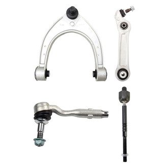TRQ® - Front Driver Side Lower and Upper Control Arm with Ball Joint and Tie Rod End Kit