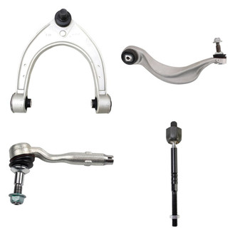 TRQ® - Front Driver Side Lower and Upper Control Arm with Ball Joint and Tie Rod End Kit