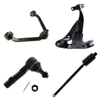 TRQ® - Front Driver Side Lower and Upper Control Arm with Ball Joint and Tie Rod End Kit