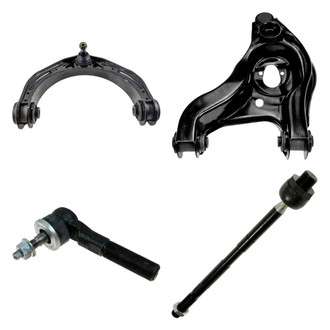 TRQ® - Front Driver Side Lower and Upper Control Arm with Ball Joint and Tie Rod End Kit
