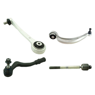 TRQ® - Front Passenger Side Lower and Upper Control Arm with Ball Joint and Tie Rod End Kit