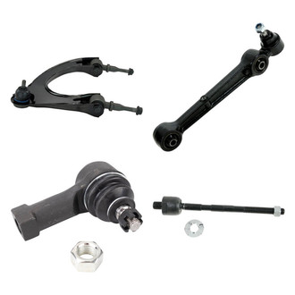 TRQ® - Front Passenger Side Lower and Upper Control Arm with Ball Joint and Tie Rod End Kit
