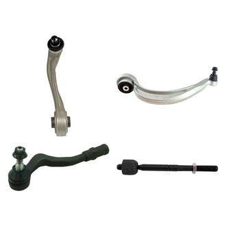 TRQ® - Front Passenger Side Lower and Upper Control Arm with Ball Joint and Tie Rod End Kit