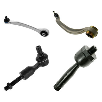 TRQ® - Front Passenger Side Lower and Upper Control Arm with Ball Joint and Tie Rod End Kit