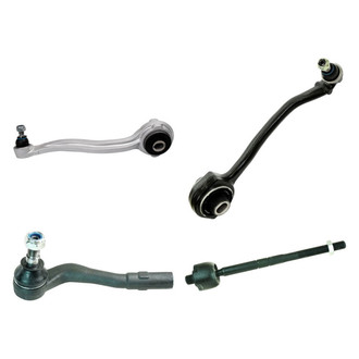 TRQ® - Front Passenger Side Lower and Upper Control Arm with Ball Joint and Tie Rod End Kit