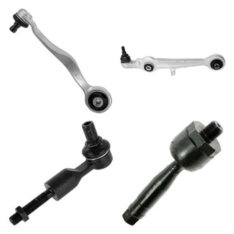TRQ® - Front Passenger Side Lower and Upper Control Arm with Ball Joint and Tie Rod End Kit