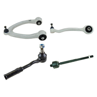 TRQ® - Front Passenger Side Lower and Upper Control Arm with Ball Joint and Tie Rod End Kit