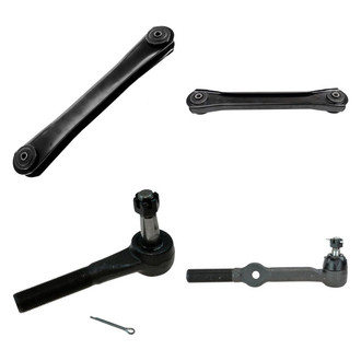 TRQ® - Front Passenger Side Lower and Upper Control Arm and Tie Rod End Kit