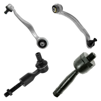 TRQ® - Front Passenger Side Lower and Upper Control Arm with Ball Joint and Tie Rod End Kit