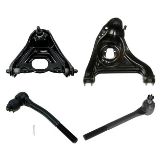 TRQ® - Front Passenger Side Lower and Upper Control Arm with Ball Joint and Tie Rod End Kit
