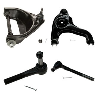 TRQ® - Front Passenger Side Lower and Upper Control Arm with Ball Joint and Tie Rod End Kit