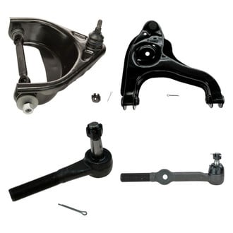 TRQ® - Front Passenger Side Lower and Upper Control Arm with Ball Joint and Tie Rod End Kit