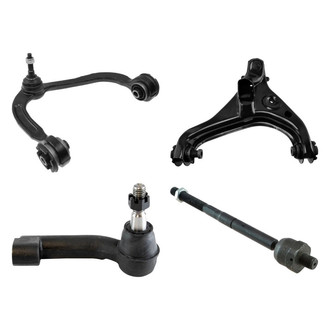 TRQ® - Front Passenger Side Lower and Upper Control Arm with Ball Joint and Tie Rod End Kit