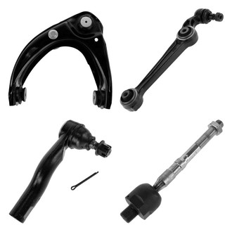TRQ® - Front Passenger Side Lower and Upper Control Arm with Ball Joint and Tie Rod End Kit