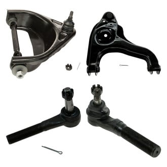 TRQ® - Front Passenger Side Lower and Upper Control Arm with Ball Joint and Tie Rod End Kit