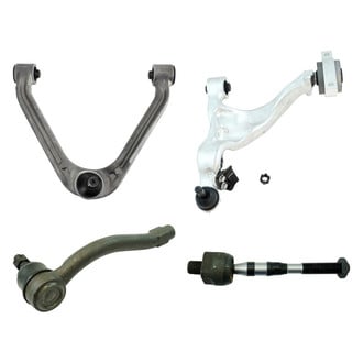 TRQ® - Front Passenger Side Lower and Upper Control Arm with Ball Joint and Tie Rod End Kit