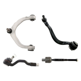 TRQ® - Front Passenger Side Lower and Upper Control Arm with Ball Joint and Tie Rod End Kit