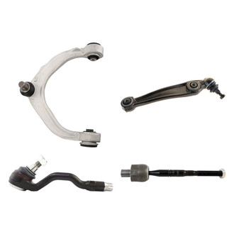 TRQ® - Front Passenger Side Lower and Upper Control Arm with Ball Joint and Tie Rod End Kit