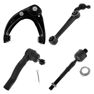 TRQ® - Front Passenger Side Lower and Upper Control Arm with Ball Joint and Tie Rod End Kit