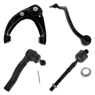 TRQ® - Front Passenger Side Lower and Upper Control Arm with Ball Joint and Tie Rod End Kit