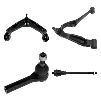 TRQ® - Front Passenger Side Lower and Upper Control Arm with Ball Joint and Tie Rod End Kit
