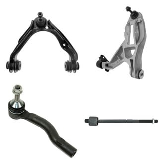 TRQ® - Front Passenger Side Lower and Upper Control Arm with Ball Joint and Tie Rod End Kit