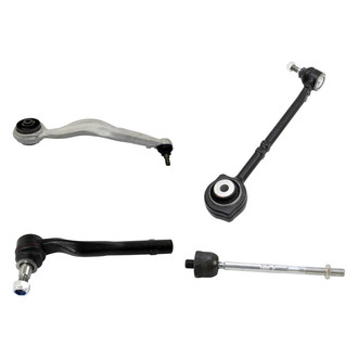 TRQ® - Front Passenger Side Lower and Upper Control Arm with Ball Joint and Tie Rod End Kit