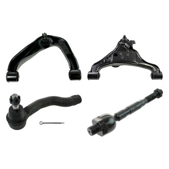 TRQ® - Front Passenger Side Lower and Upper Control Arm with Ball Joint and Tie Rod End Kit