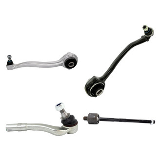 TRQ® - Front Passenger Side Lower and Upper Control Arm with Ball Joint and Tie Rod End Kit