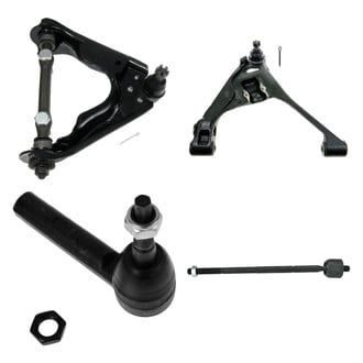 TRQ® - Front Passenger Side Lower and Upper Control Arm with Ball Joint and Tie Rod End Kit