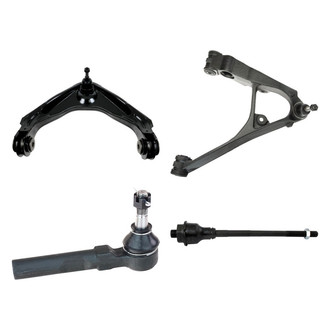 TRQ® - Front Passenger Side Lower and Upper Control Arm with Ball Joint and Tie Rod End Kit