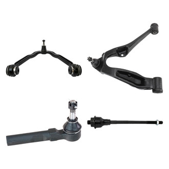 TRQ® - Front Passenger Side Lower and Upper Control Arm with Ball Joint and Tie Rod End Kit