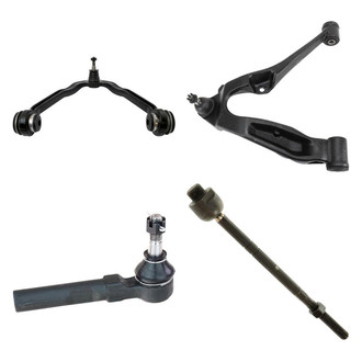 TRQ® - Front Passenger Side Lower and Upper Control Arm with Ball Joint and Tie Rod End Kit