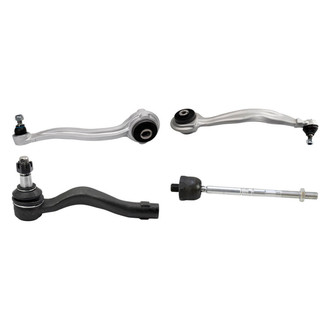 TRQ® - Front Passenger Side Lower and Upper Control Arm with Ball Joint and Tie Rod End Kit