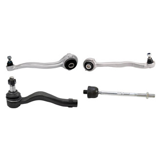 TRQ® - Front Passenger Side Lower and Upper Control Arm with Ball Joint and Tie Rod End Kit