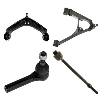 TRQ® - Front Passenger Side Lower and Upper Control Arm with Ball Joint and Tie Rod End Kit